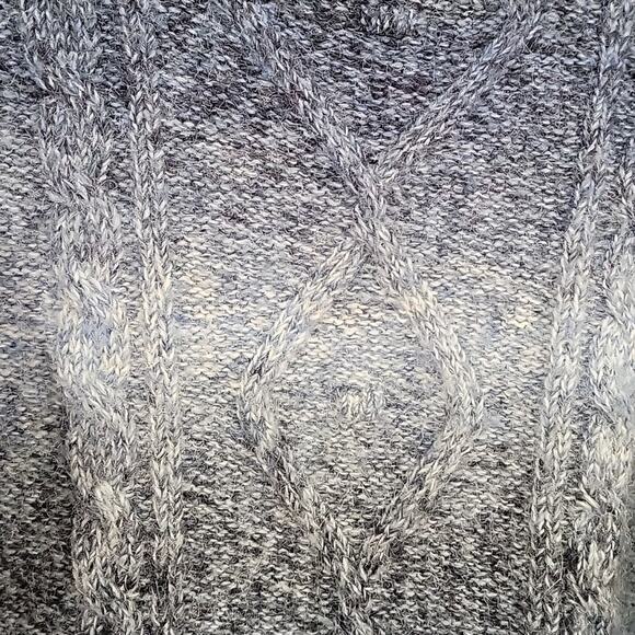 Frye & Co. Spacedyed Ombre Sweater With Fringe In Heritage Navy, M - Picture 3 of 6